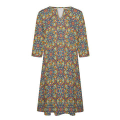 Women's 7-Point Sleeve Dress