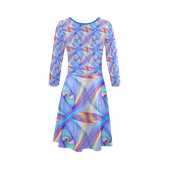 Women's Prism Dream All-Over Print Flare Dress (Model D23)