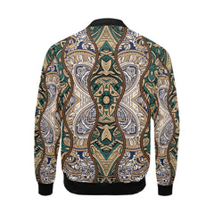 Men's All-Over Print Casual Bomber Jacket