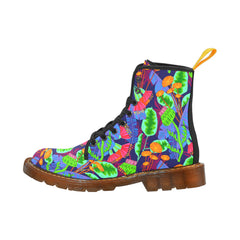 Women's Lace-Up Canvas Boots (Model 1203H)