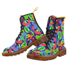 Women's Lace-Up Canvas Boots (Model 1203H)
