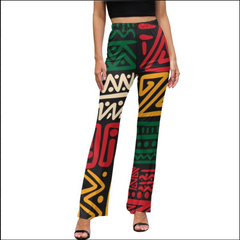 Women's Afrocentric Harlem Renaissance Flared Pants
