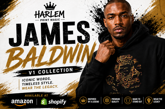 Wear The Legacy: Introducing the Harlem Print Magic James Baldwin V1 Collection