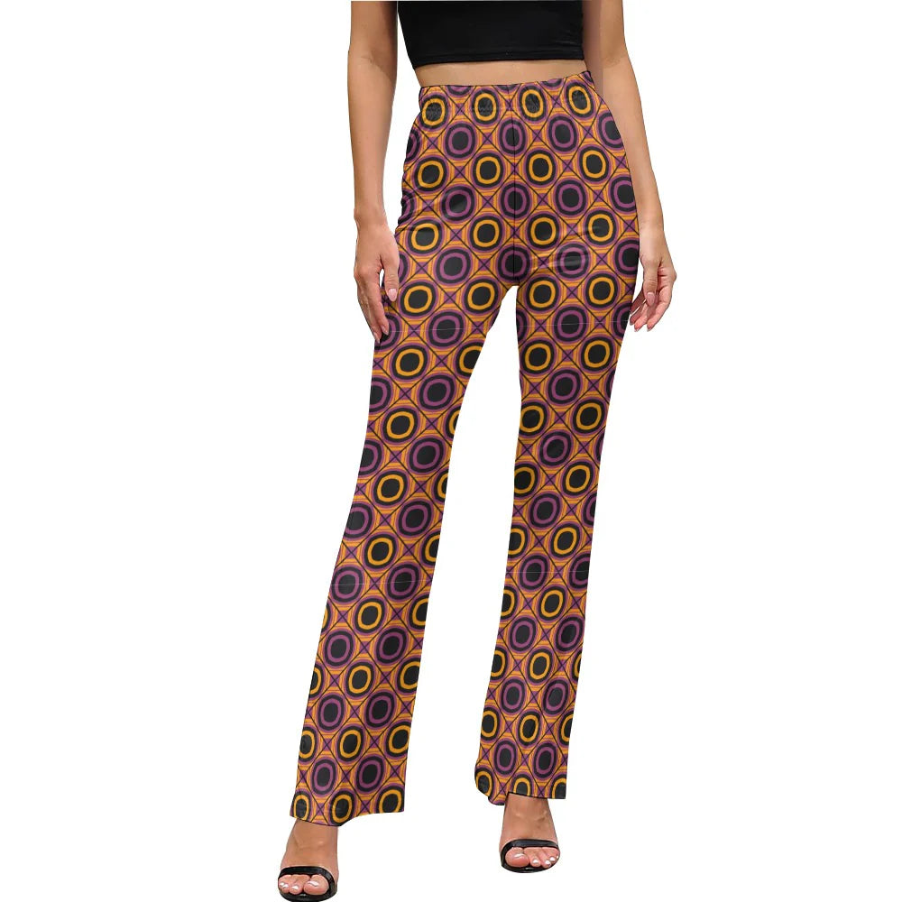 Women's Afrocentric Harlem Renaissance Flared Pants