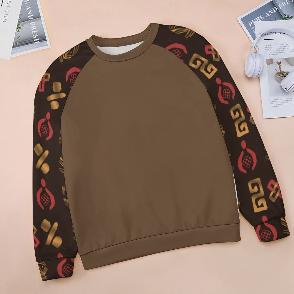Women's African Art Long Sleeve Raglan Sweatshirt