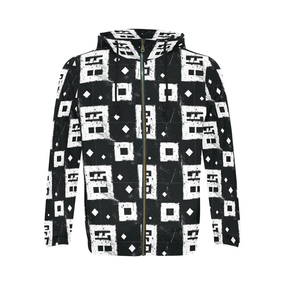 Men's All-Over Print Full-Zip Hoodie