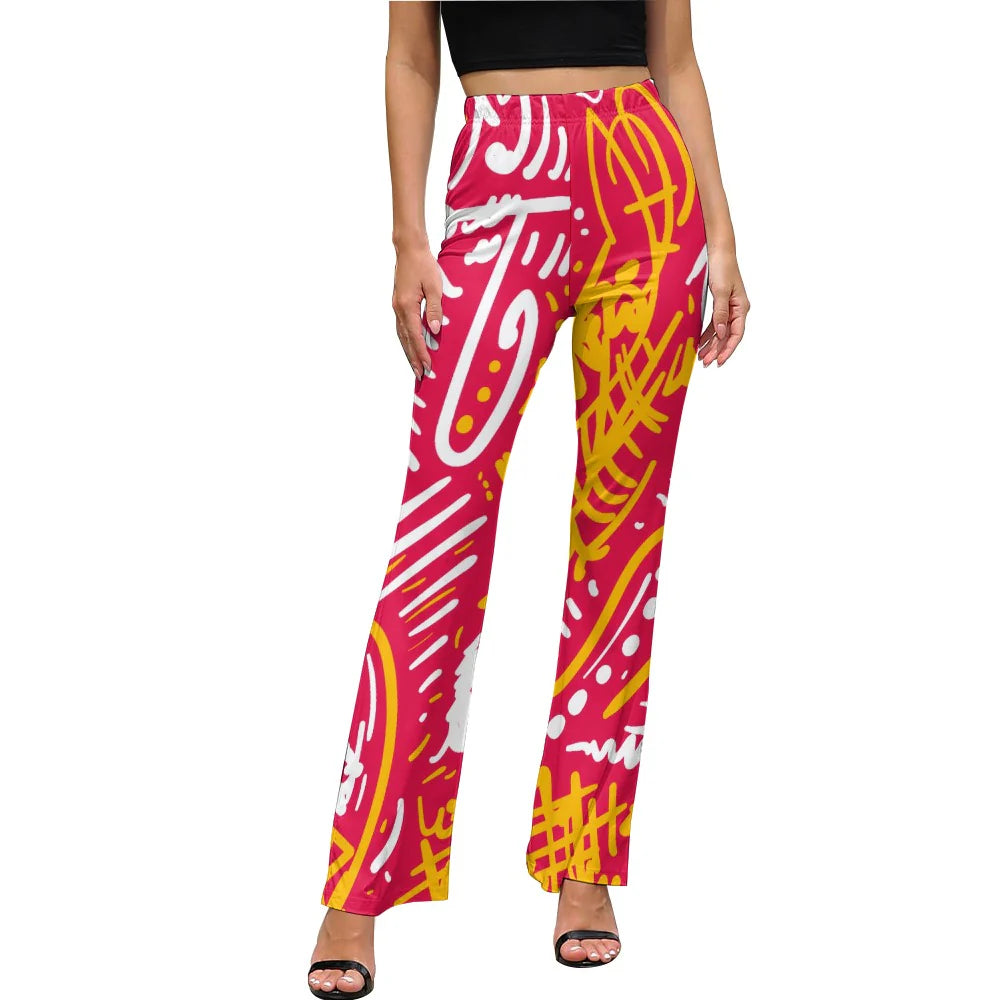 Women's Afrocentric Harlem Renaissance Flared Pants