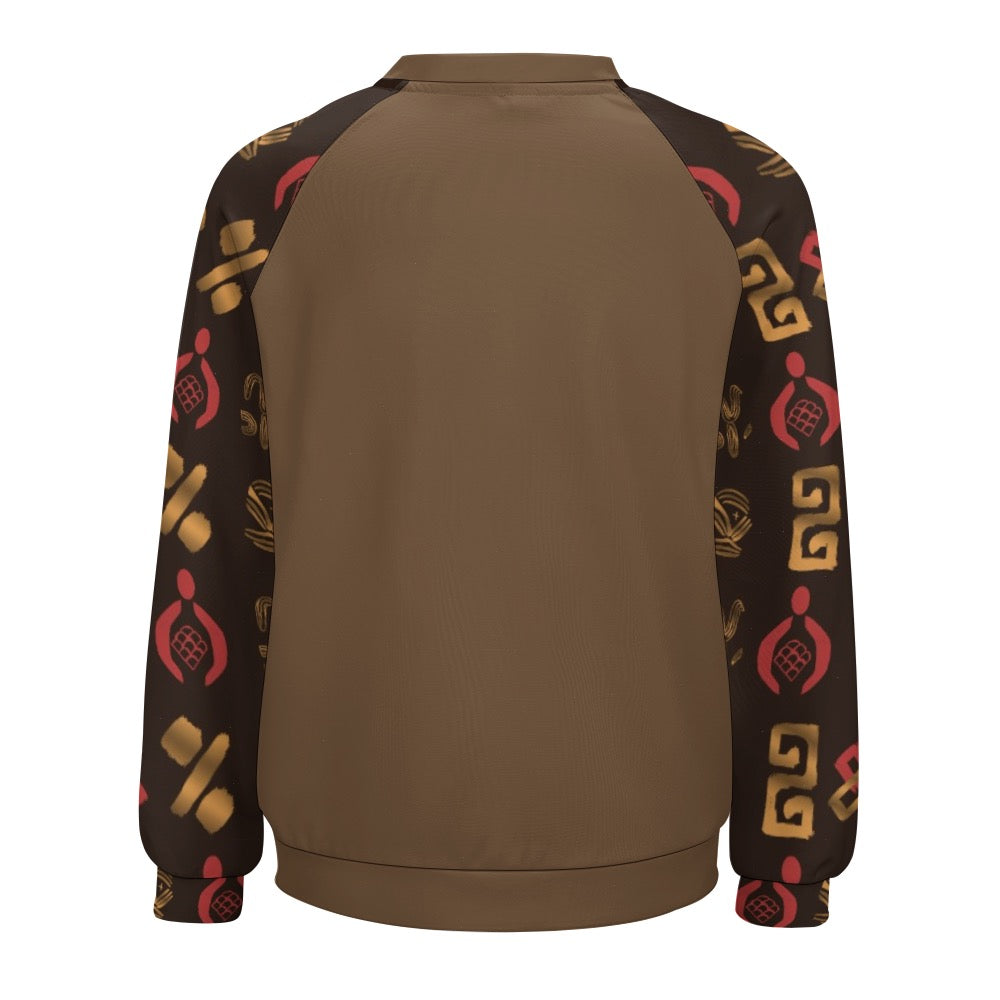 Women's African Art Long Sleeve Raglan Sweatshirt