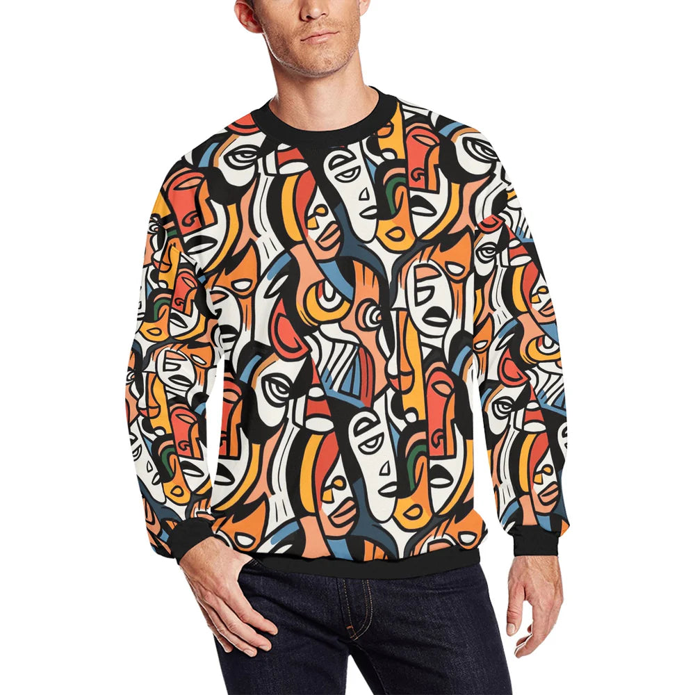 Men's All-Over Print Fuzzy Sweatshirt