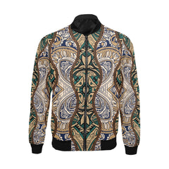 Men's All-Over Print Casual Bomber Jacket