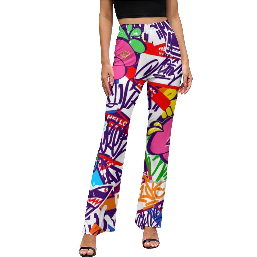 Women's Afrocentric Harlem Renaissance Flared Pants