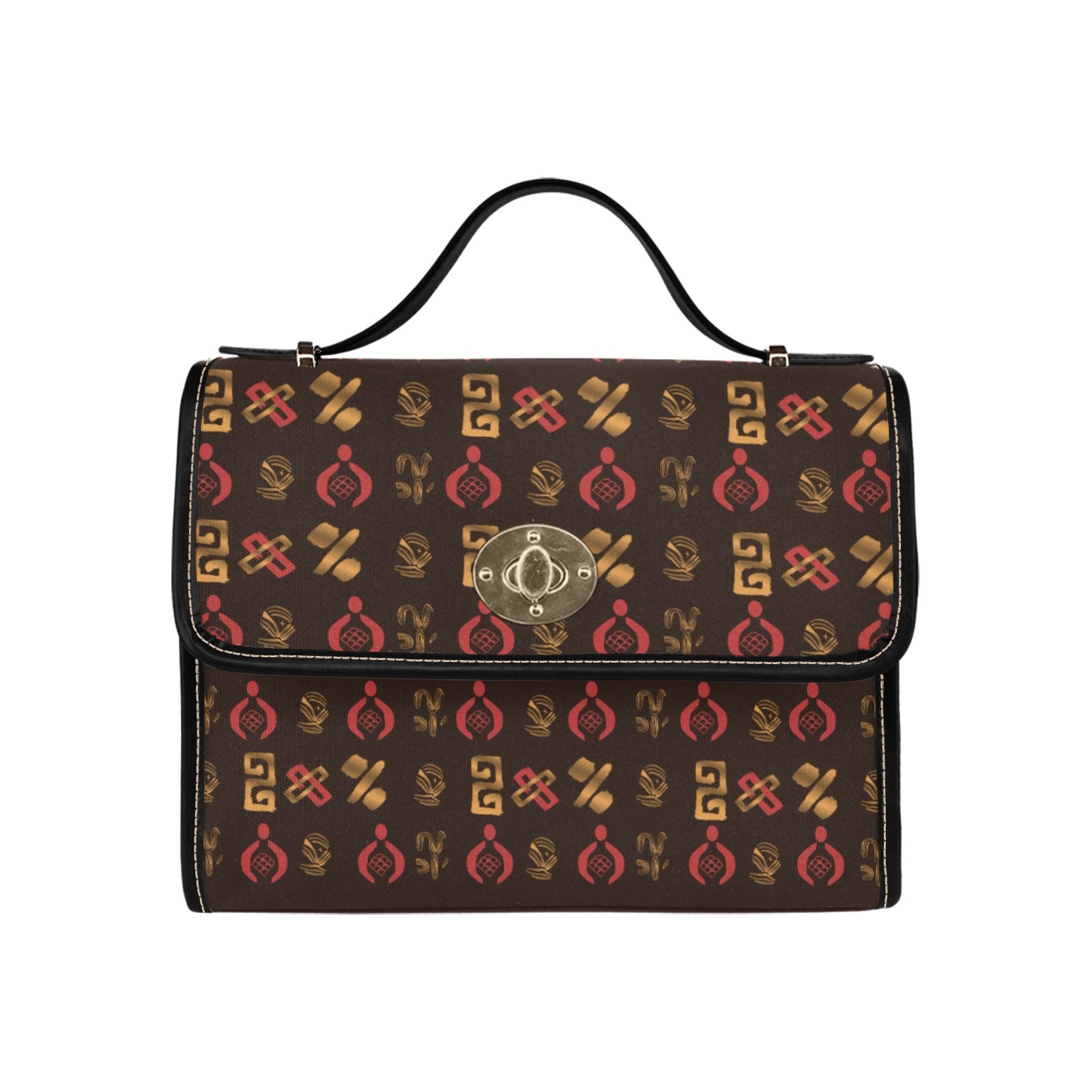 Classic Lock Satchel with Removable Strap