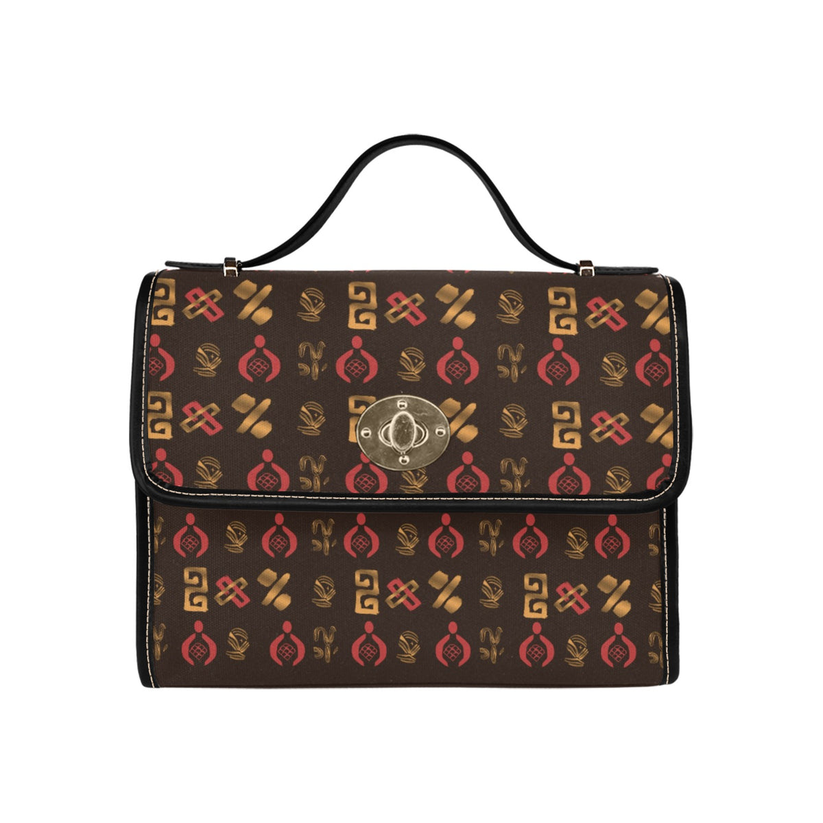 Classic Lock Satchel with Removable Strap