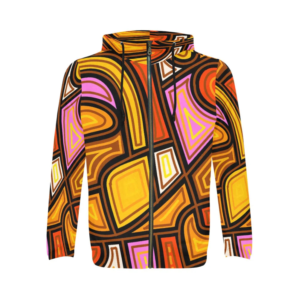 Men's All-Over Print Full-Zip Hoodie
