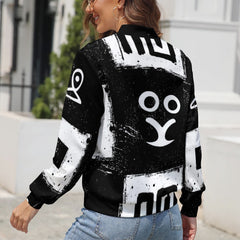 cropped womens zip up jacket casual style