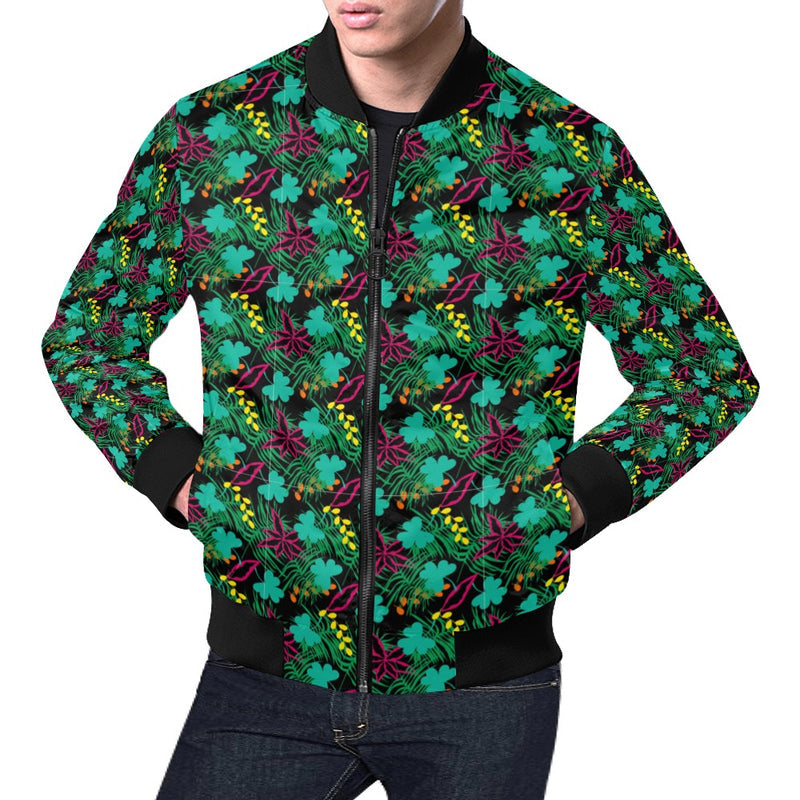 Men's All-Over Print Casual Bomber Jacket