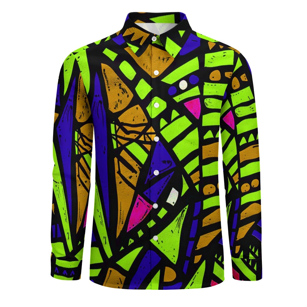 Men's Long-Sleeve Shirt with Chest Pocket