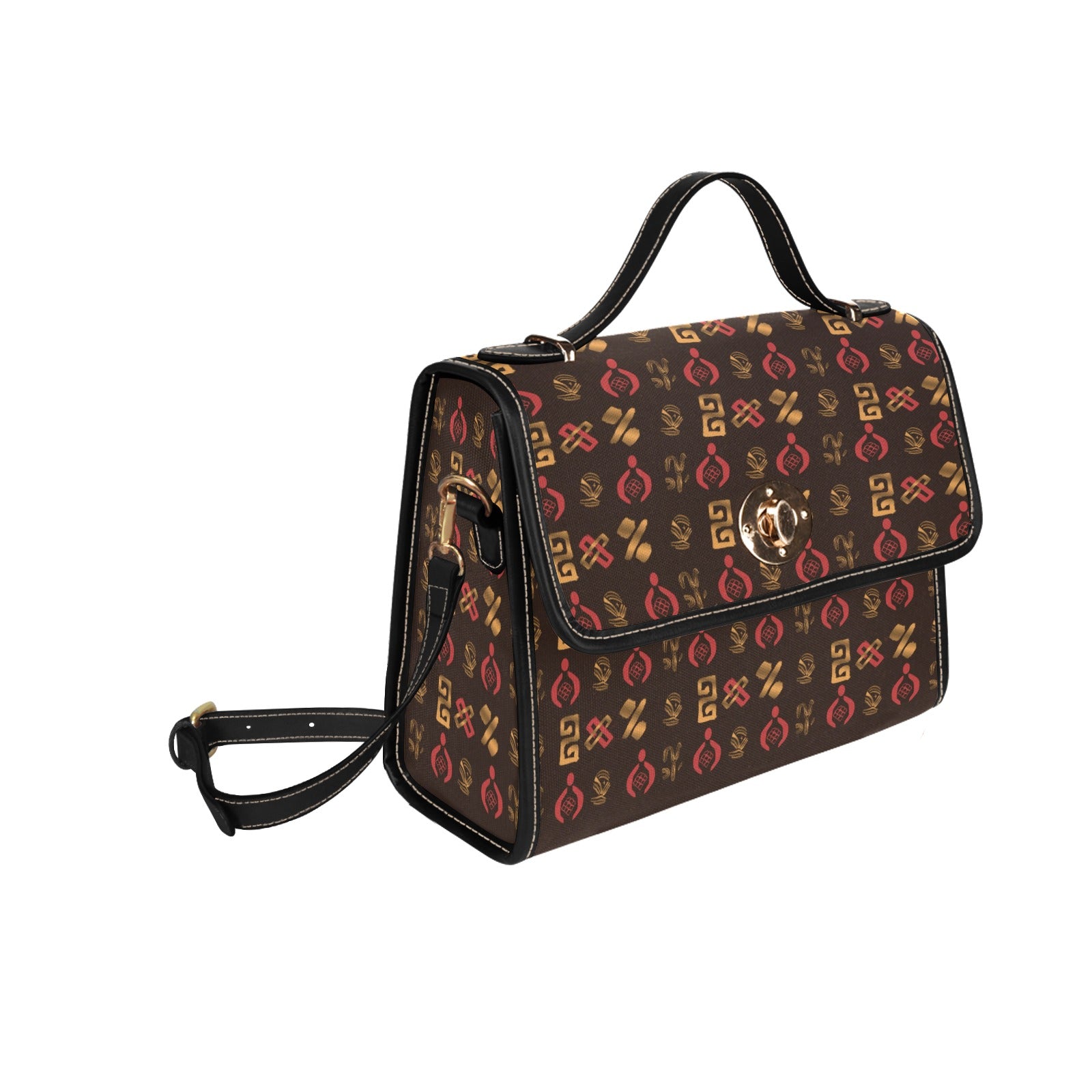 Classic Lock Satchel with Removable Strap