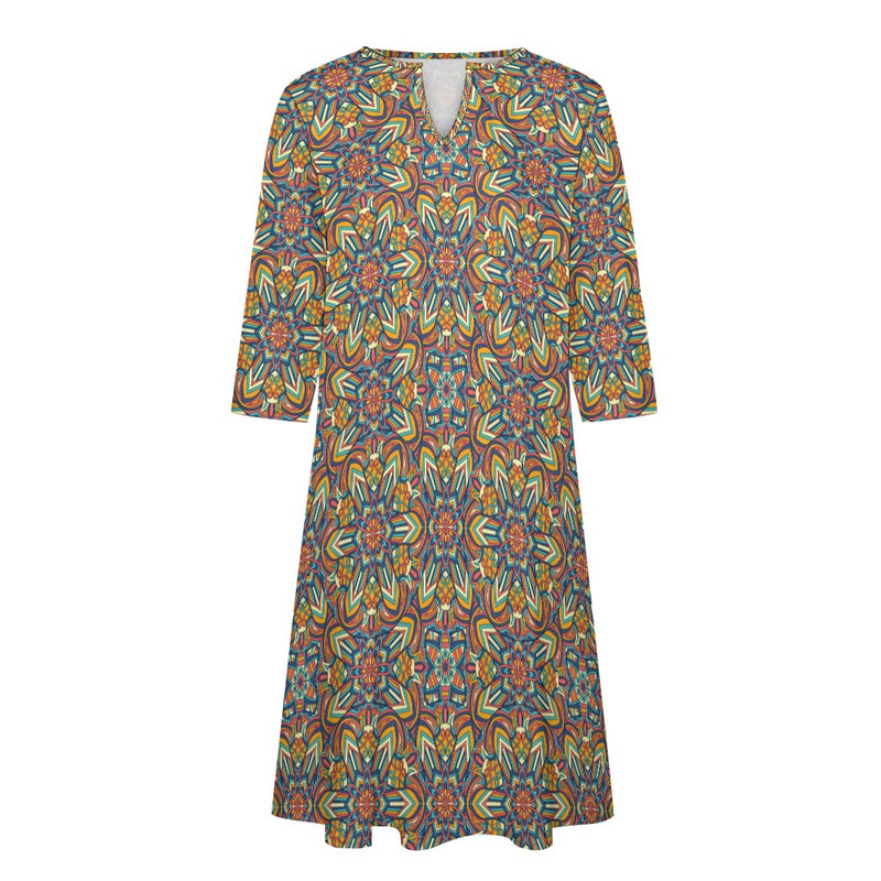 Women's 7-Point Sleeve Dress
