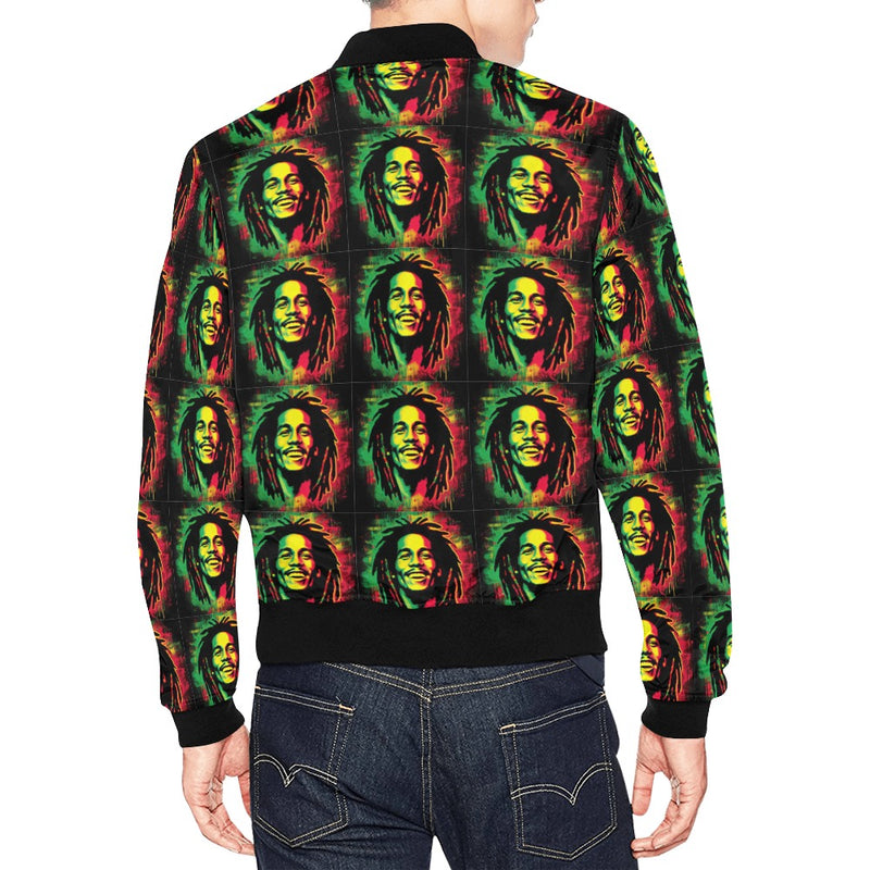 Men's All-Over Print Casual Bomber Jacket