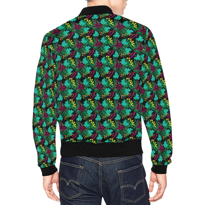Men's All-Over Print Casual Bomber Jacket