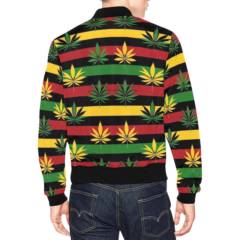 Men's All-Over Print Casual Bomber Jacket