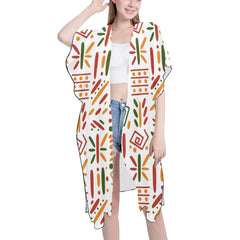 Women's Mid-Length Chiffon Cover-Up with Side Slits (H50)