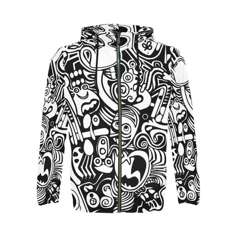 Men's All-Over Print Full-Zip Hoodie