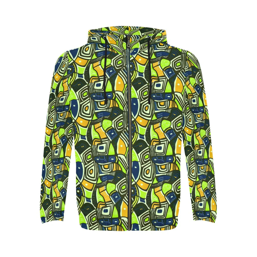 Men's All-Over Print Full-Zip Hoodie