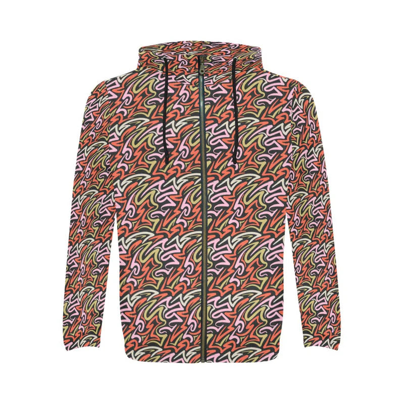 Men's All-Over Print Full-Zip Hoodie