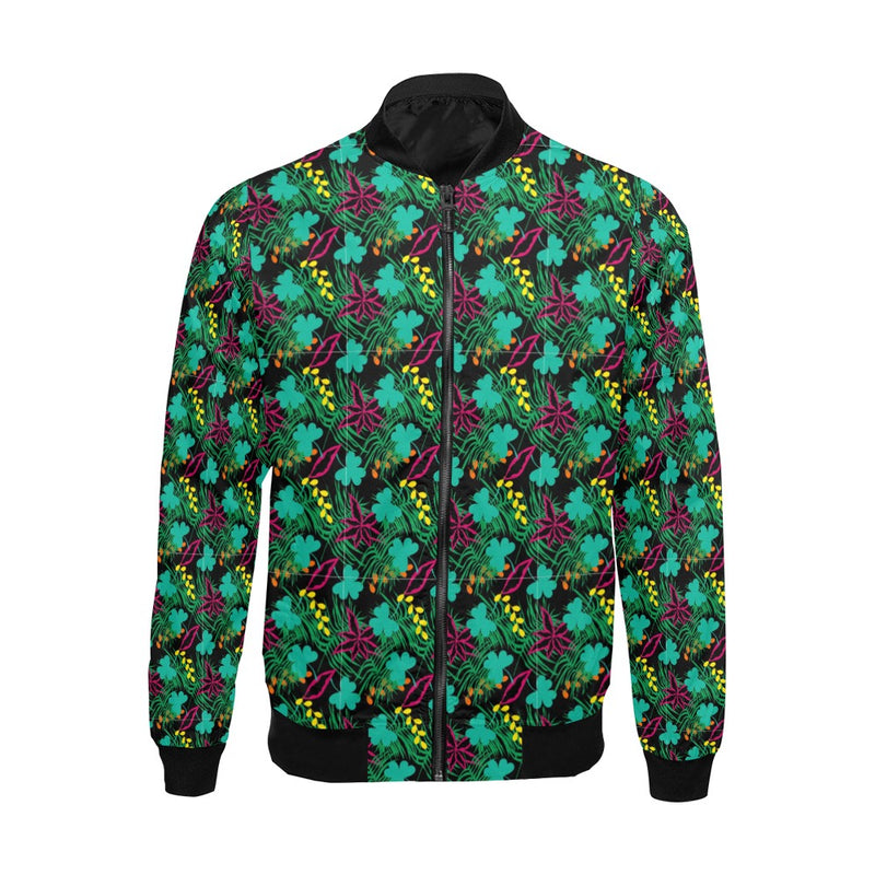 Men's All-Over Print Casual Bomber Jacket