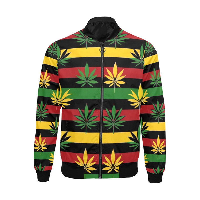 Men's All-Over Print Casual Bomber Jacket