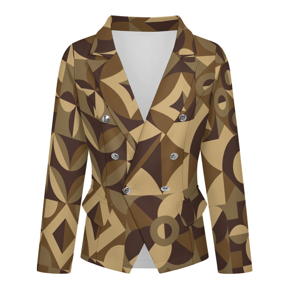 Women's Two-Button Casual Blazer Suit