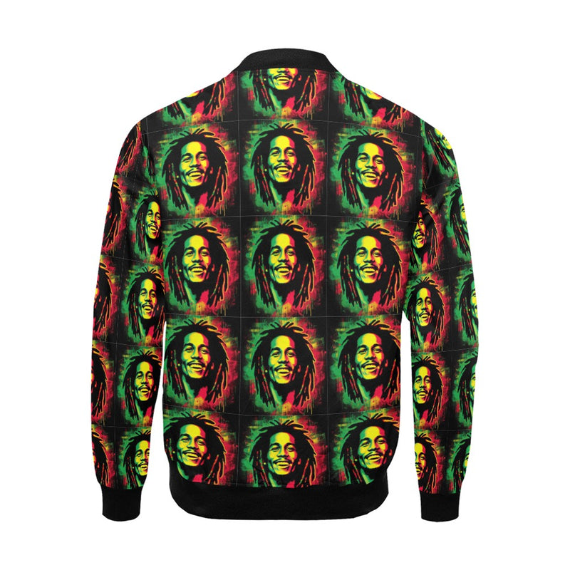 Men's All-Over Print Casual Bomber Jacket