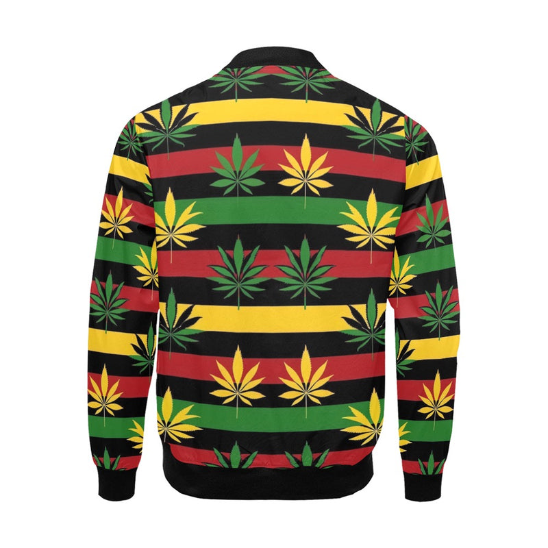Men's All-Over Print Casual Bomber Jacket
