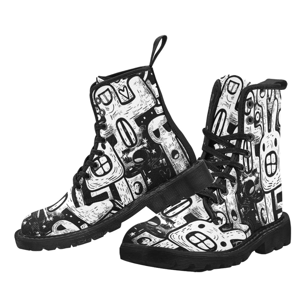 Men's Lace-Up Canvas Boots