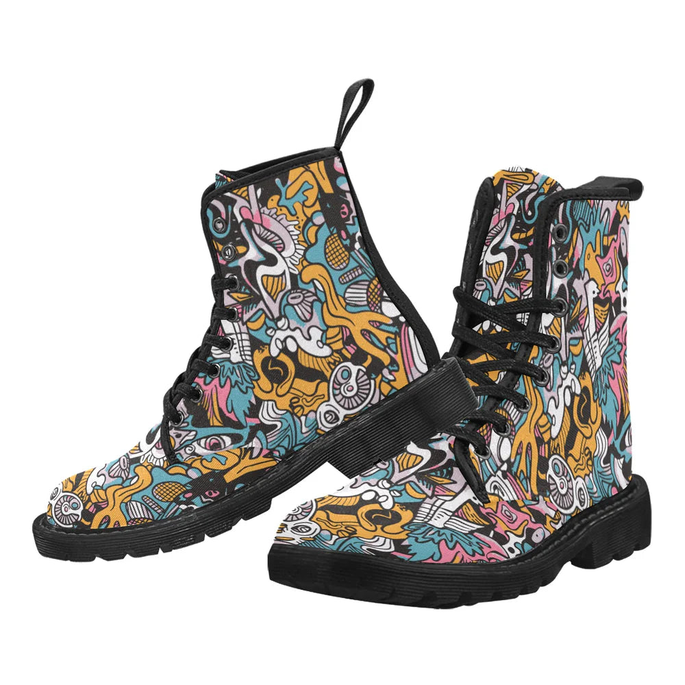 Men's Lace-Up Canvas Boots
