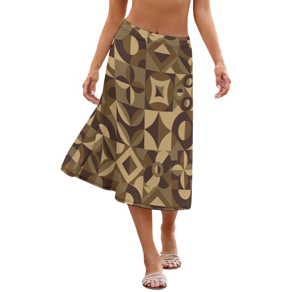 Women's A-Line Midi Skirt