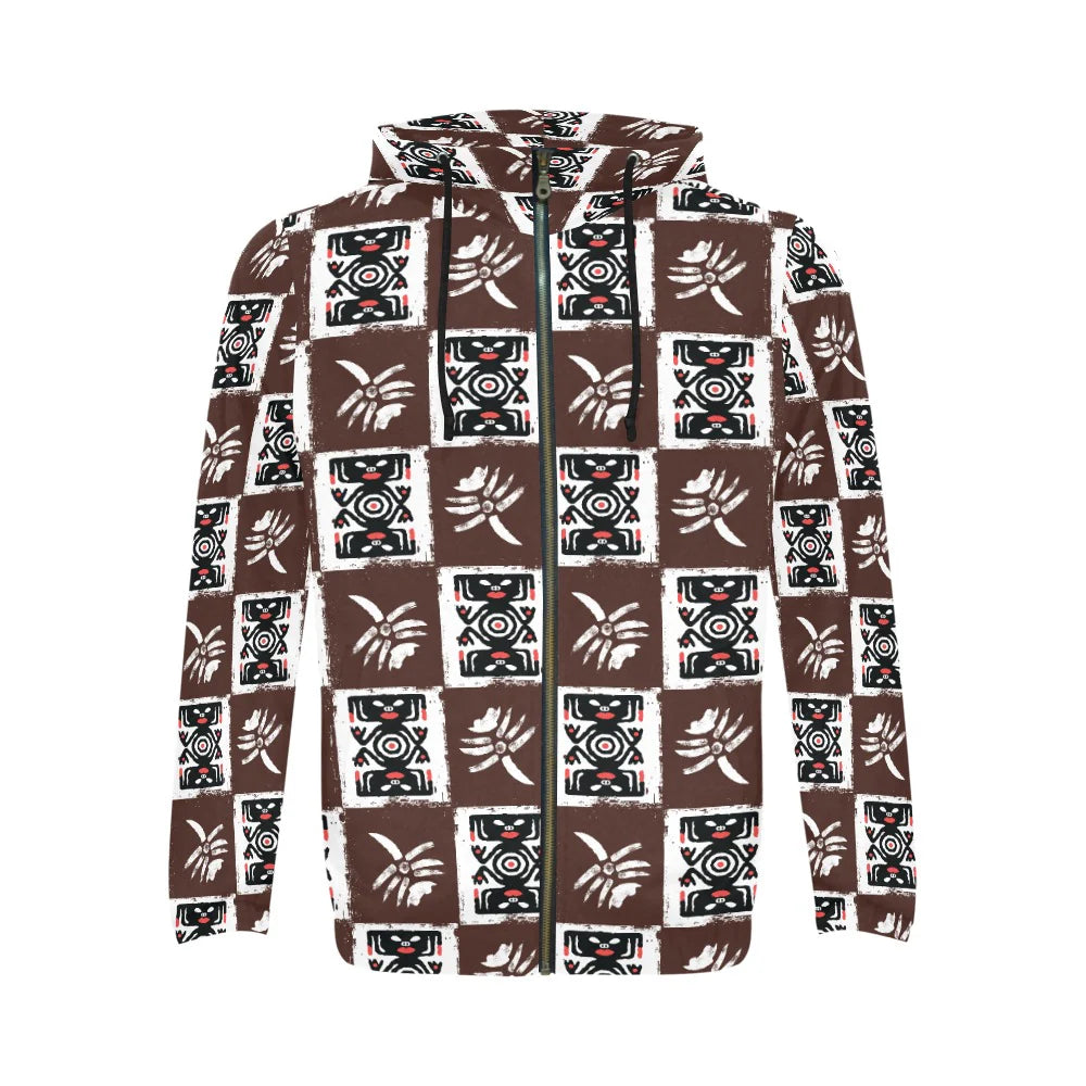 Men's All-Over Print Full-Zip Hoodie