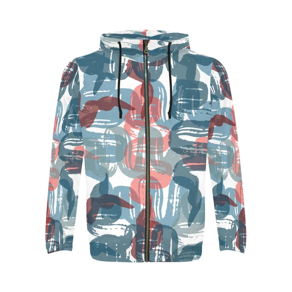 Men's All-Over Print Full-Zip Hoodie