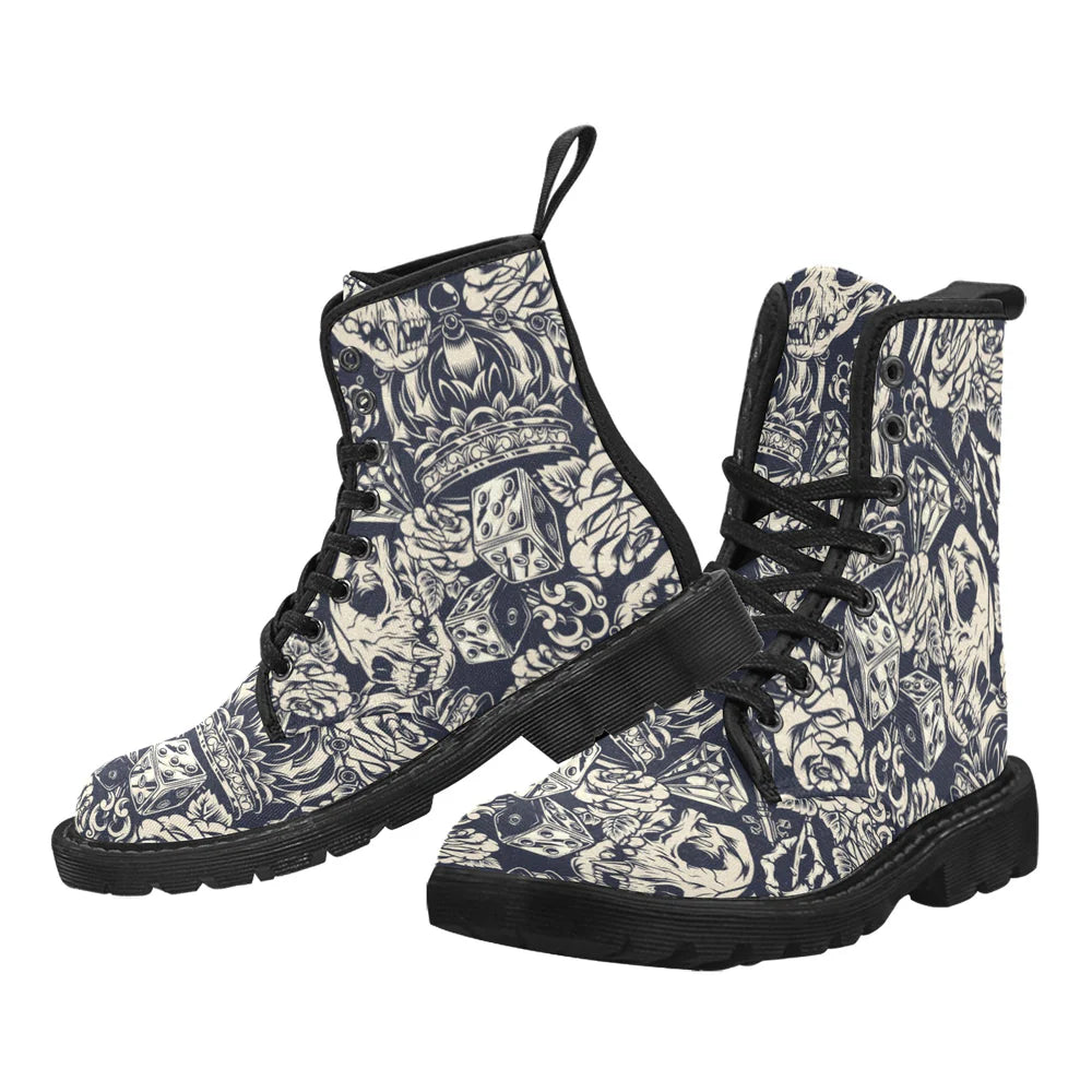 Men's Lace-Up Canvas Boots