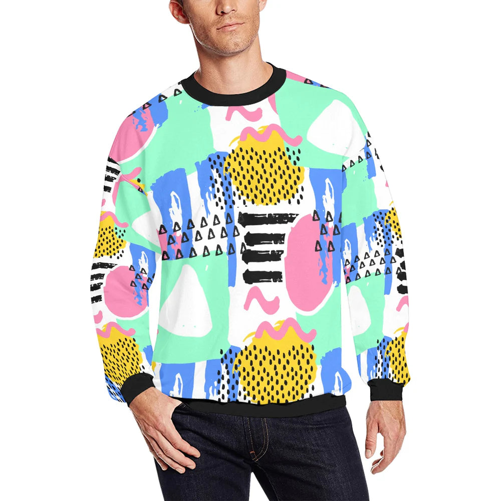 Men's All-Over Print Fuzzy Sweatshirt