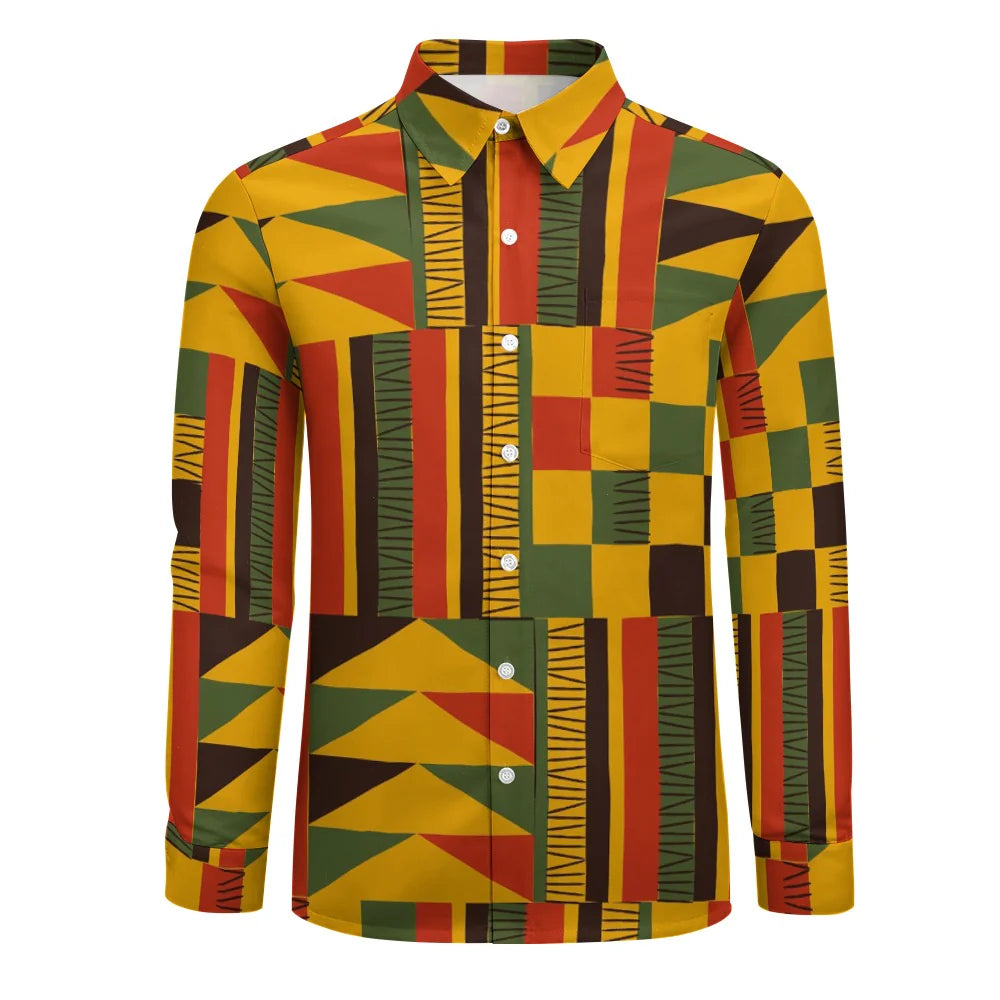 Men's Long-Sleeve Shirt with Chest Pocket