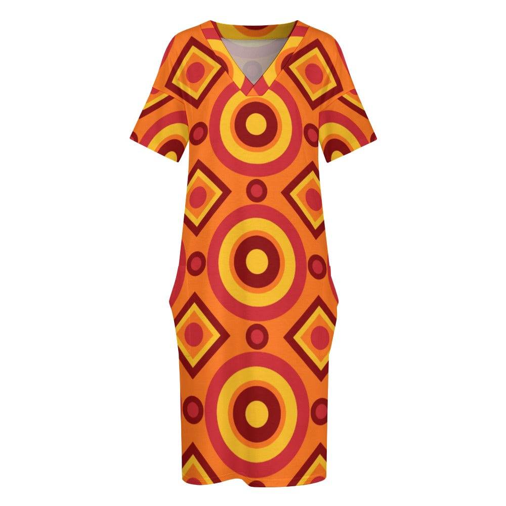 Women's Vintage-Inspired Mod Shift Dress with Pockets