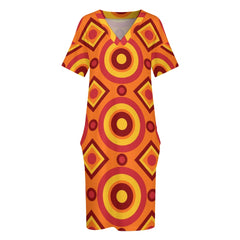 Women's Vintage-Inspired Mod Shift Dress with Pockets