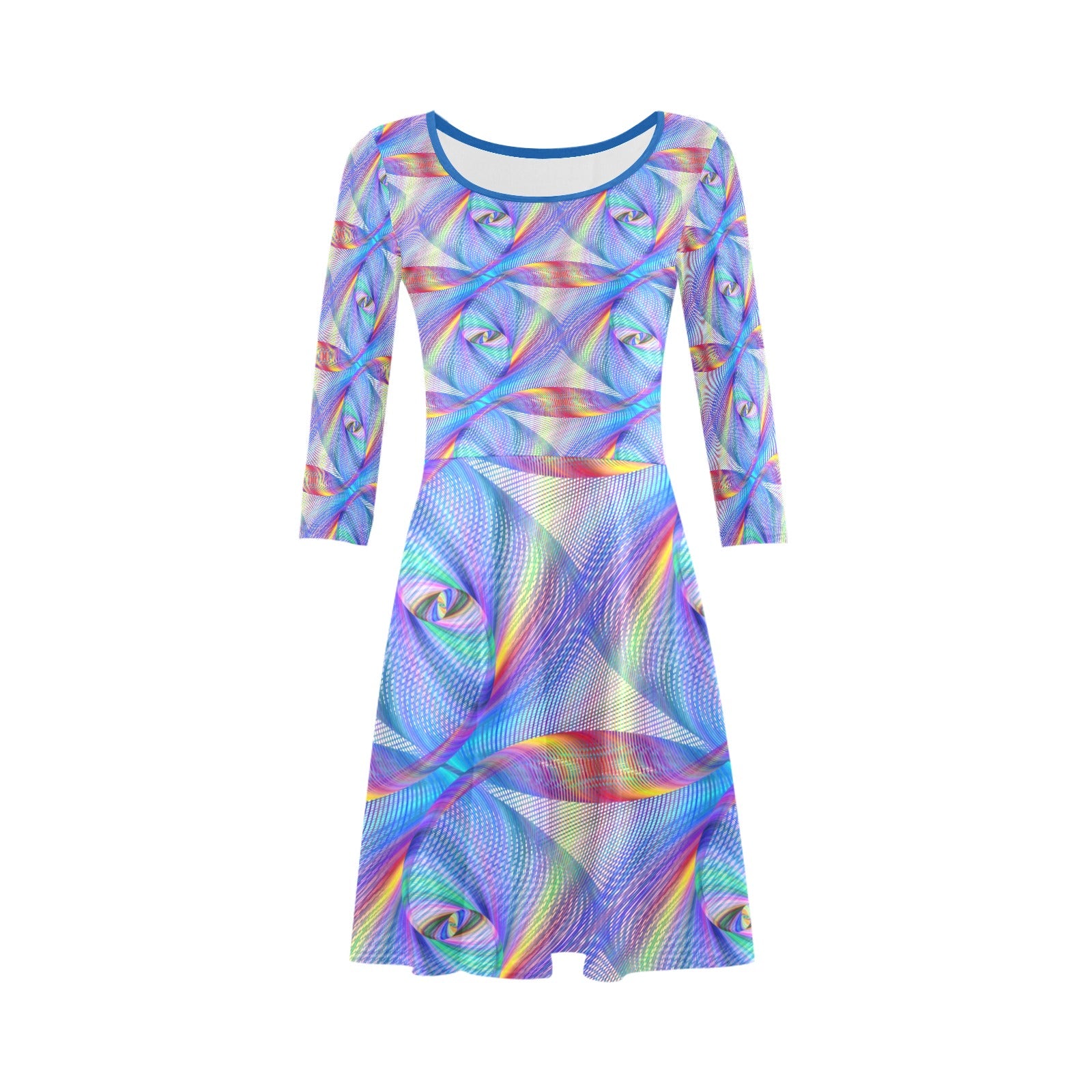 Women's Prism Dream All-Over Print Flare Dress (Model D23)