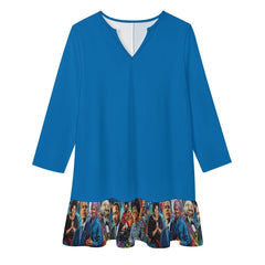 casual V neck dress for women