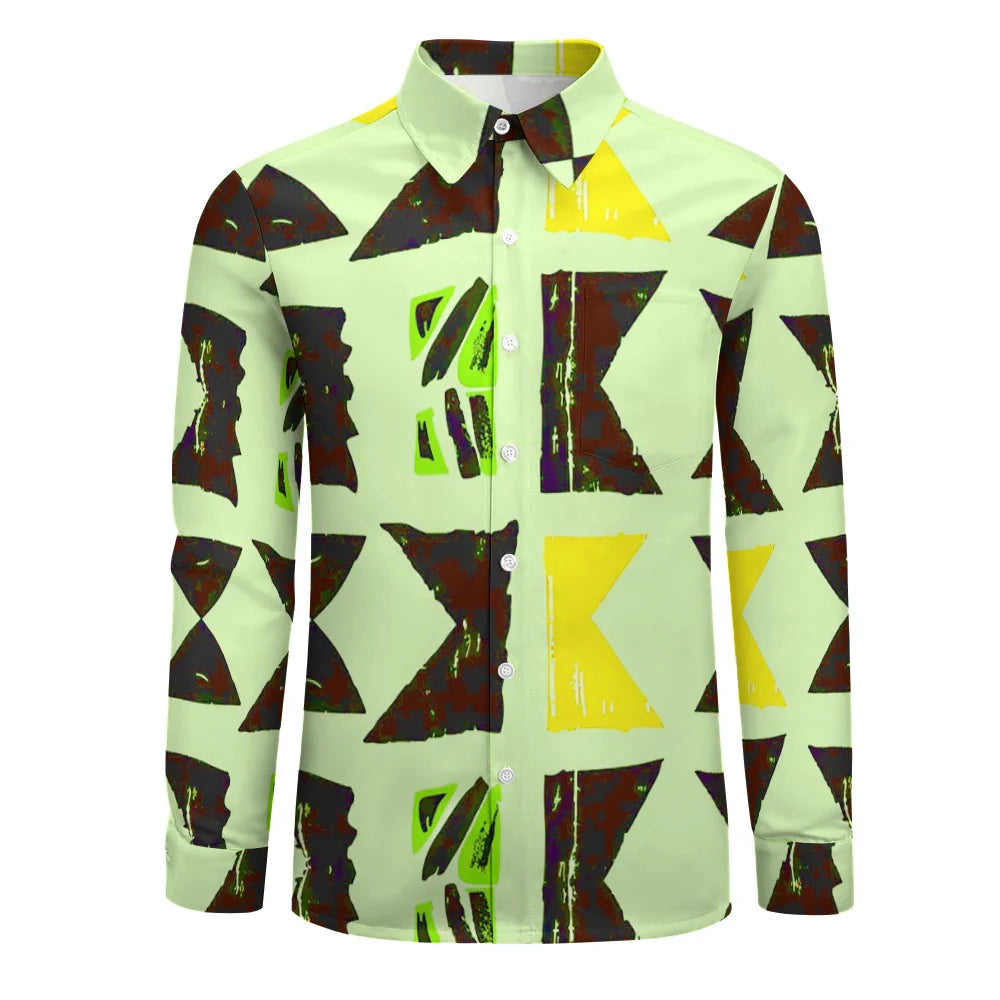 Men's Long-Sleeve Shirt with Chest Pocket