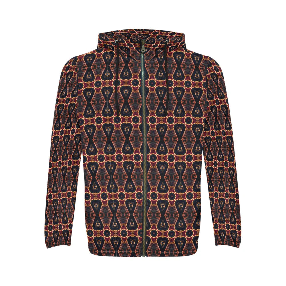 Men's All-Over Print Full-Zip Hoodie