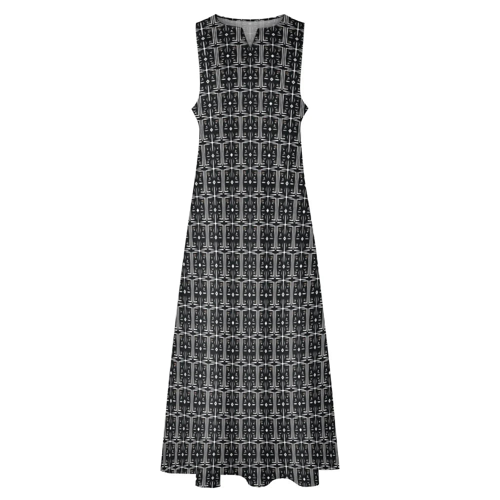 Women's Sleeveless V-Neck A-Line Dress